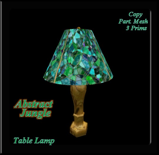 "Abstract Jungle" Table Lamp