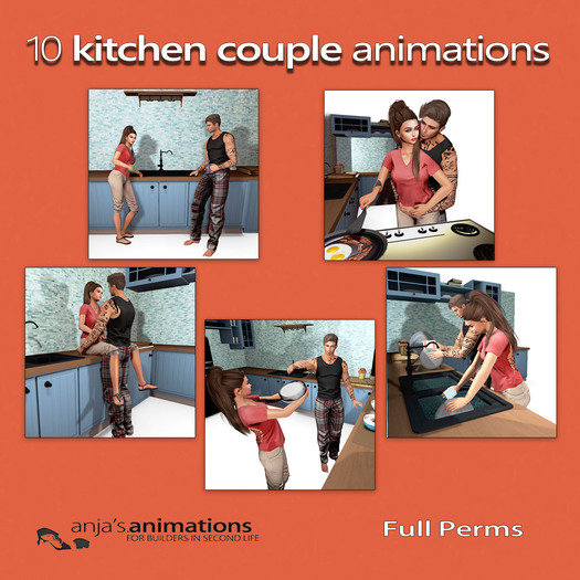 10  Kitchen Couples Animations [Anja's]