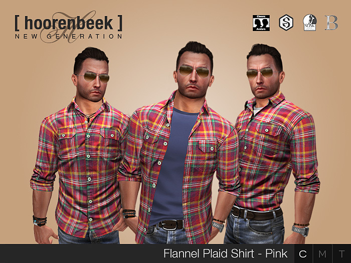 Flannel Plaid Shirt - Pink - Signature, Belleza, SLink & CA