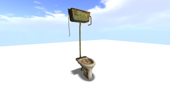 Old toilet bowl Mesh
