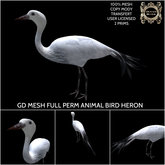 GD MESH FULL PERM ANIMAL BIRD HERON