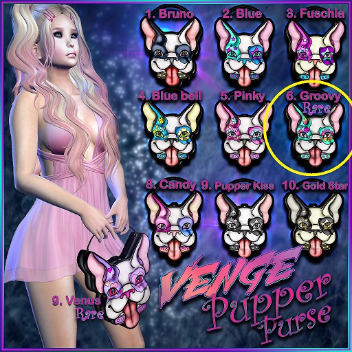 6.VENGE -  Pupper Purse Gacha - Groovy RARE