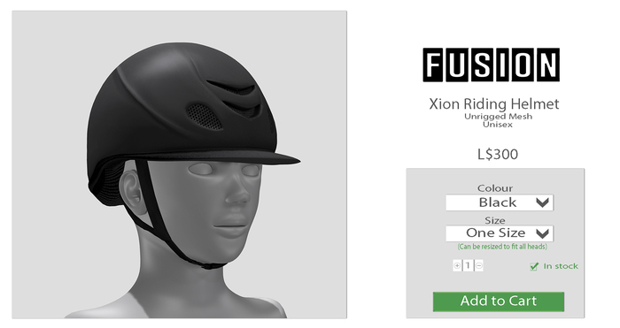 [fusion] Xion RidingHelm - Black.