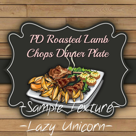 PD Roasted Lamb Chops Dinner Plate Texture