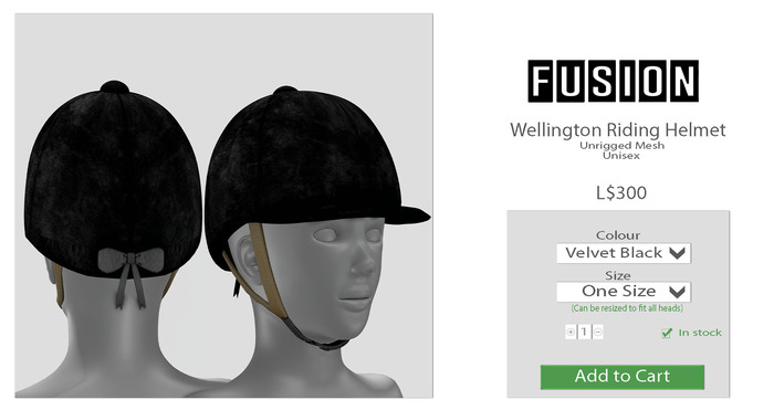 [fusion] Wellington RidingHelm - Velvet Black. [Unpacker]