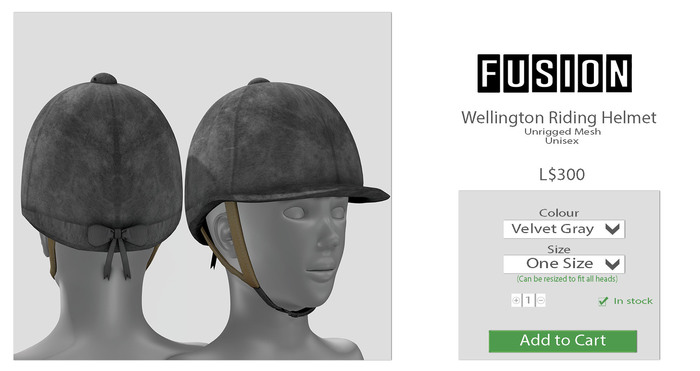 [fusion] Wellington RidingHelm - Velvet Gray. [Unpacker]