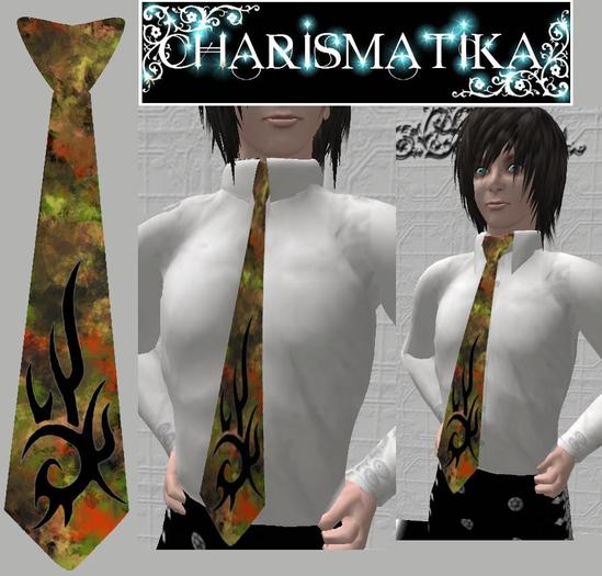 *Charismatika* Bound- Necktie - Autumn Tribal