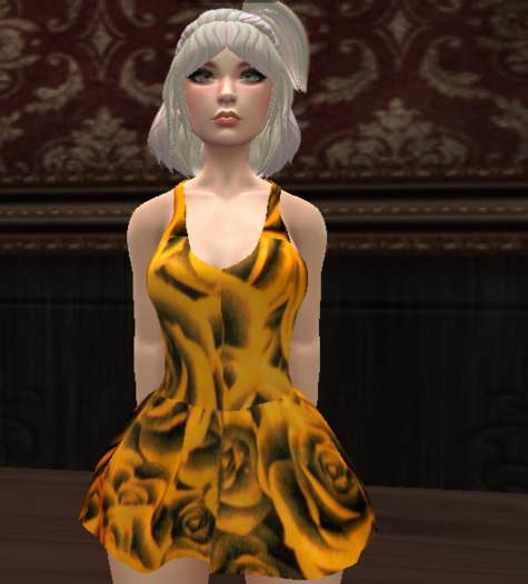 Gold Roses Dress For Maitreya