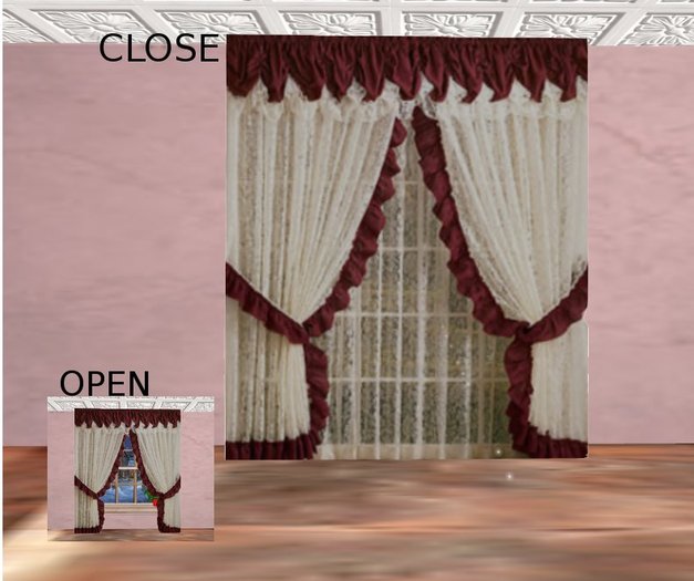 Curtain Botticelli scripted open/close