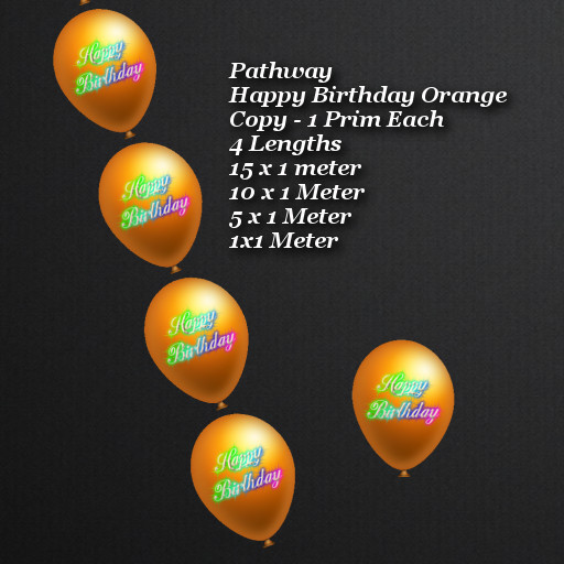 Pathway Happy Birthday Orange