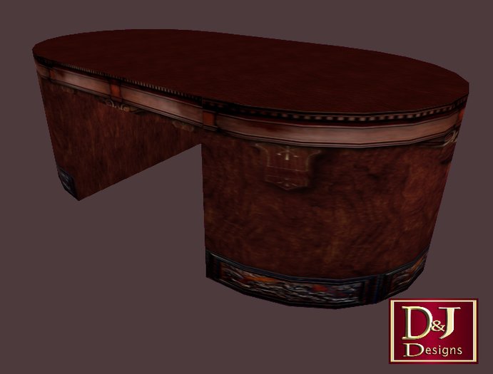 D&J Oval Antique Desk