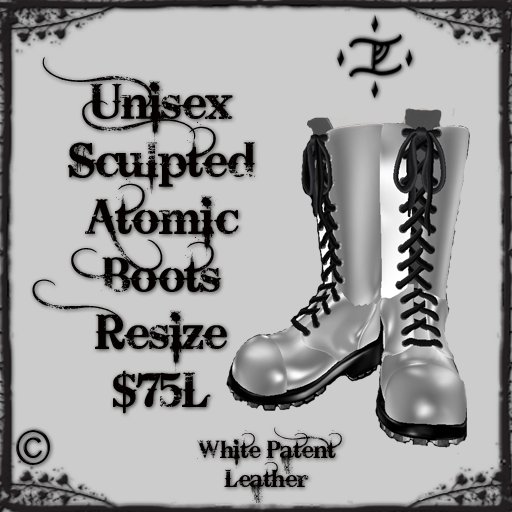 Scullpted Atomic Boots White