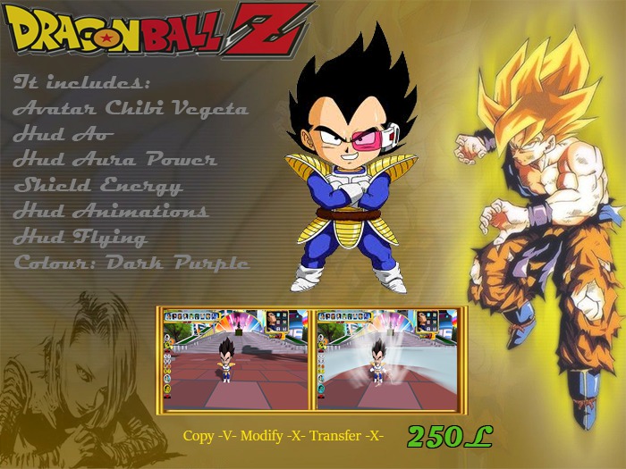 DBZ (Chibi Vegeta Saiyajin) Color "Dark Purple"