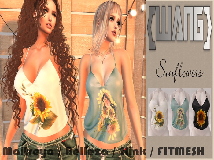 WANG - SUNFLOWERS TANK with HUD PRINTS (ADD)