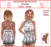 EASY BREEZY SPRING STRAPPY DRESS SILVER ART GARDEN