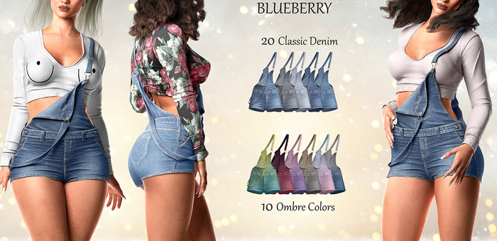 Blueberry - Ivy - Denim Ovarall - Dungaree - DEMO