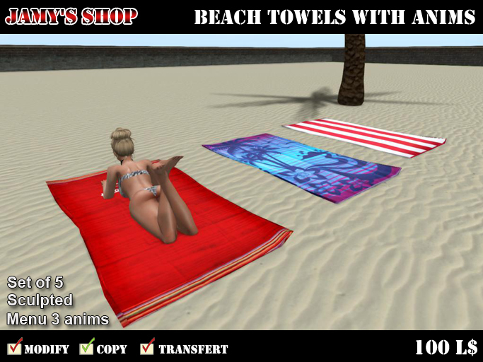 Beach Towels with animations