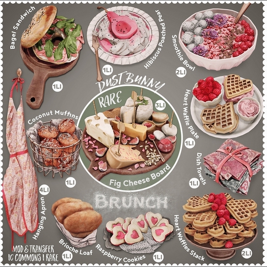 dust bunny . brunch . fig cheese board . RARE