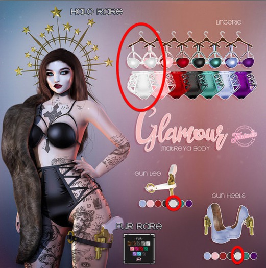 *Tentacio* Glamour WHITE set