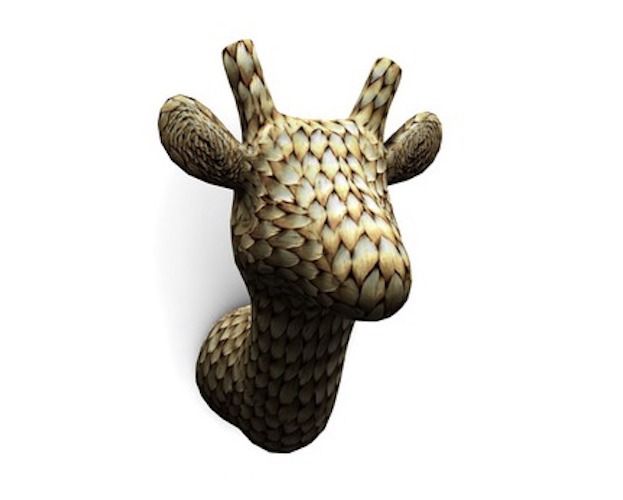 AF Wicker Deer Head