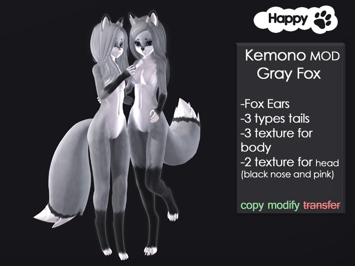 Happy Paw - Kemono Gray fox mod