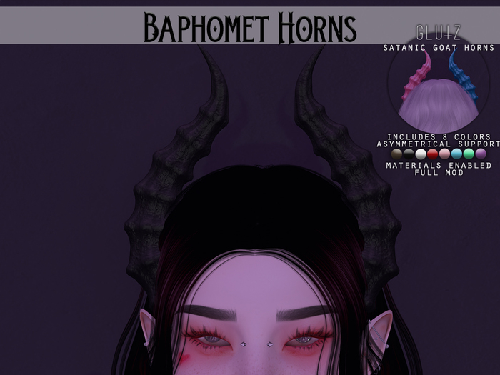 glutz . baphomet horns (hud . add me)