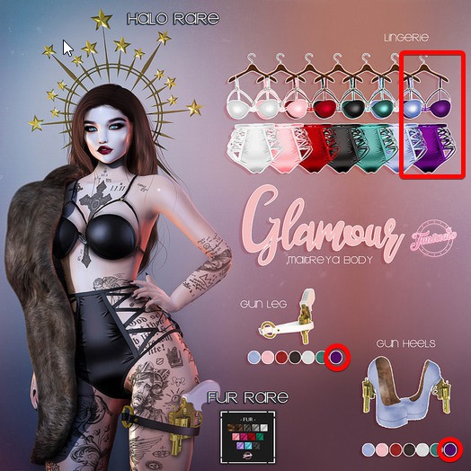 *Tentacio* Glamour LILA set