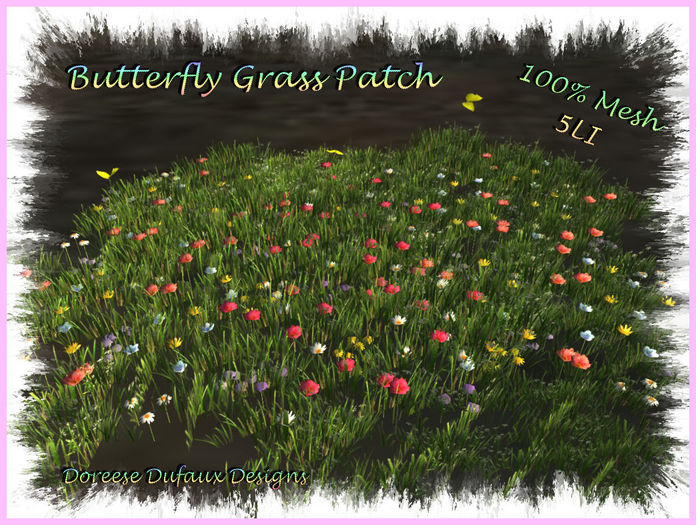 SPRING OR EASTER BUTTERFLY PATCH 100% MESH