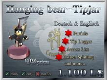 Hanging Bear Tipjar 