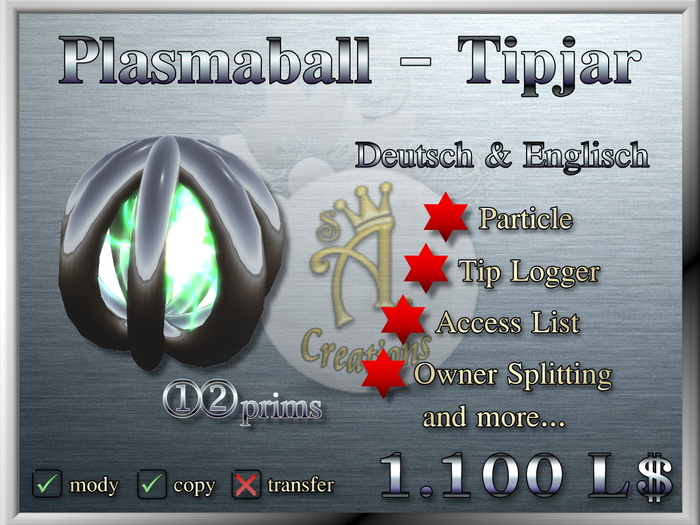 Plasma Space Ball Tipjar 
