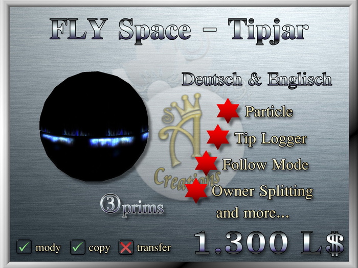 FLY  Space Tipjar 