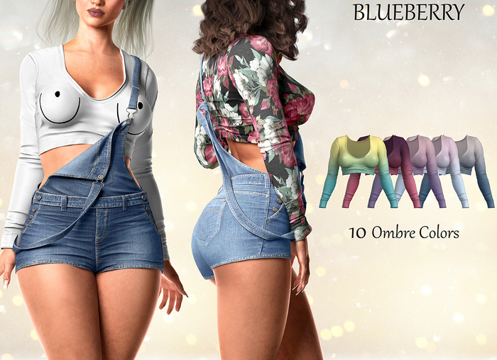 Blueberry - Ivy - Cropped Top - Ombre Pack