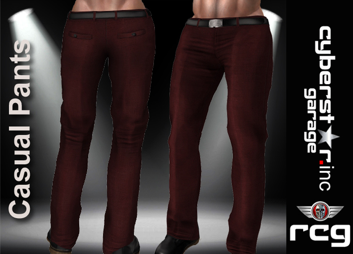 AESTHETIC - Casual Pants & Belt - Red