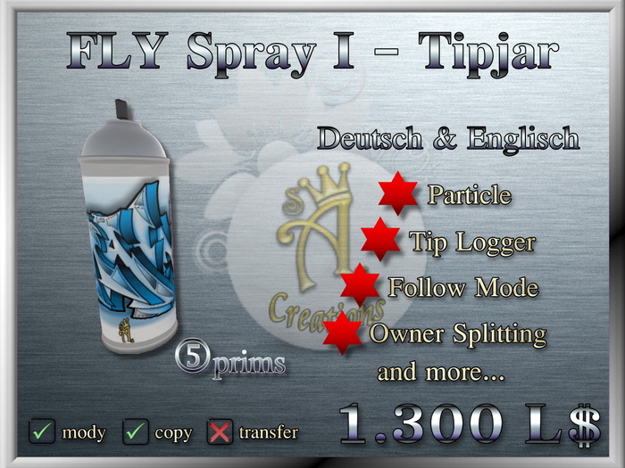 Spraybottle Tipjar Graffiti