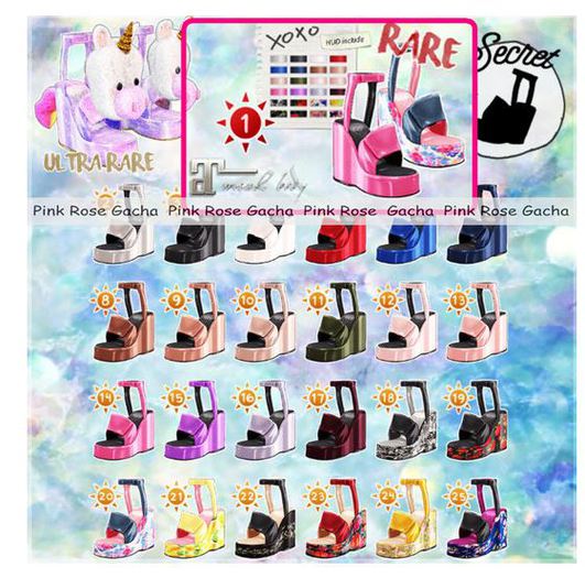 #1"mignon." -XOXO platform wedge sandals.[Maitreya exp] RARE
