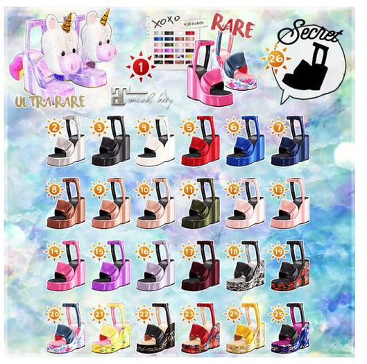 #26"mignon." -XOXO platform wedge sandals.[Maitreya exp] secret