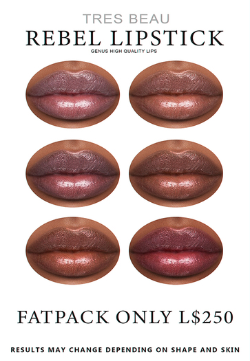 TRES BEAU MAKEUP GENUS REBEL LIPSTICK FATPACK