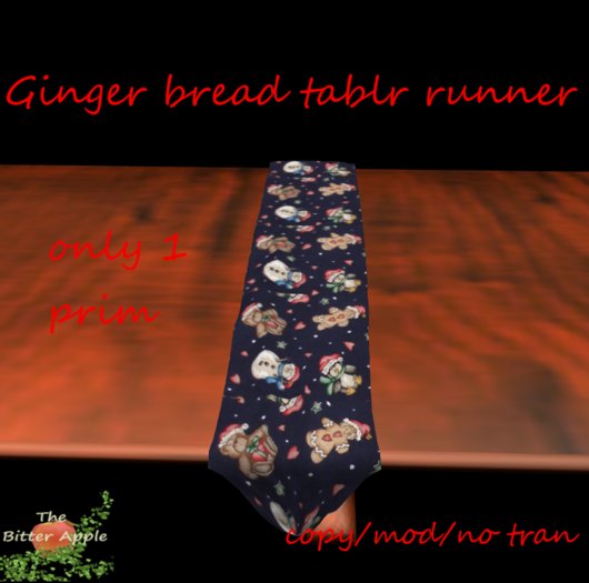 Christmas Table Runner Ginger Bread