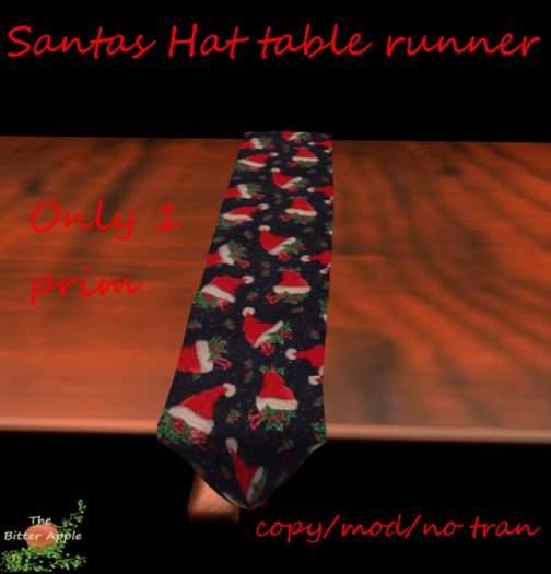 Christmas Table Runner Santa Hat