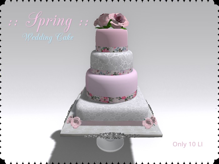 << Charm & Chic >> Spring Flower Wedding Cake