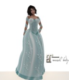 CD - DRESS SHEER GOWN WITH WRAP  ICE BLUE - Maitreya