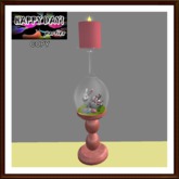 Easter - Bunny in Wine Glass Decor - Coral