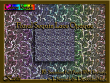 Floral Sequin Lace Opaque Textures