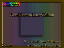 !Kushi! FloralSequinLaceCHIFFON Textures -WearToUnpack