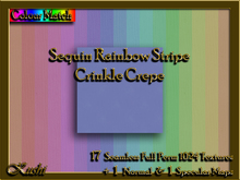 Sequin Rainbow Stripe Crinkle Crepe Solids Textures