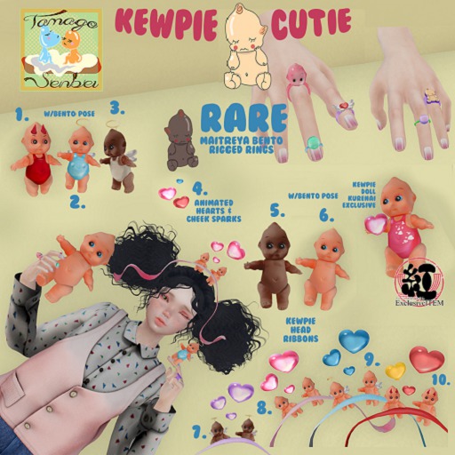 TS Kewpie Maitreya rings BOXED RARE