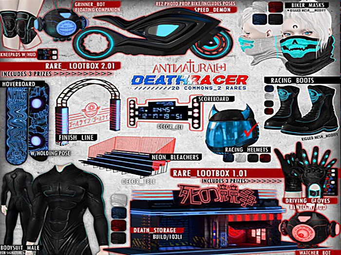 ANTINATURAL[+] Deathracer / Racing Helmet / WHITE