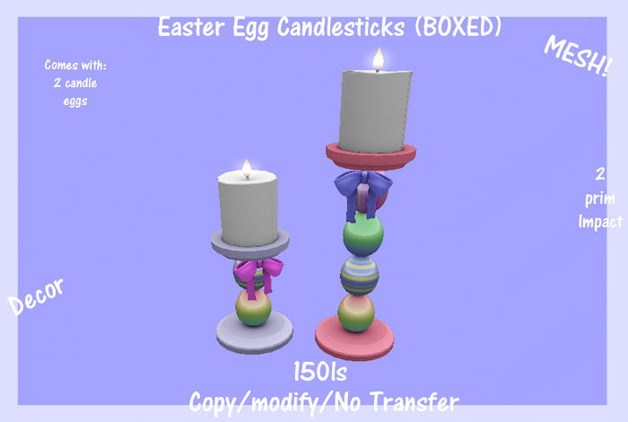 Easter Egg Candlesticks (BOXED)