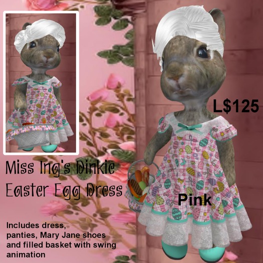 Miss Ing's Dinkie Easter Egg Dress Set Pink