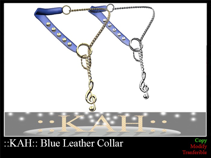 ::KAH:: Blue Leather Collar [Boxed]